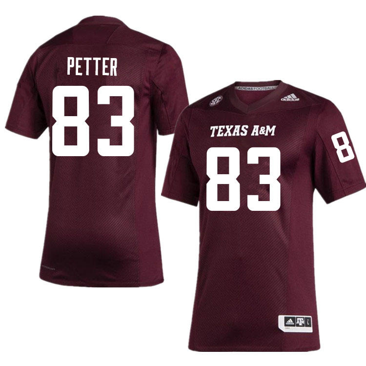 Men #83 Chase Petter Texas A&M Aggies College Football Jerseys Sale-Maroon